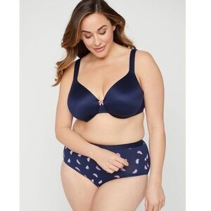 New Plus Size Full Coverage Underwire Bra Blue